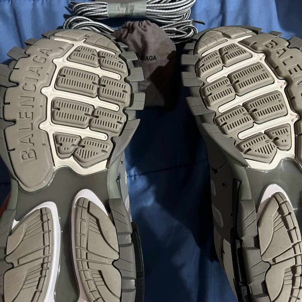 Balenciaga Gray Sneakers with Durable Soles and Complex Tread